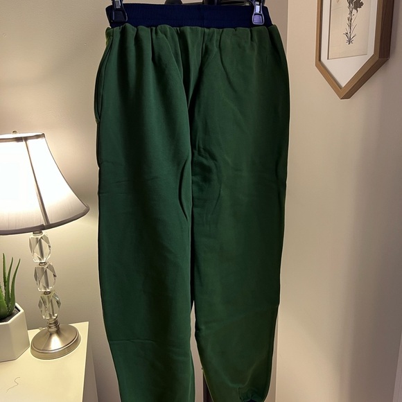 NWT revolve x WEWOREWHAT slim leg jogger green/navy color block athleisure fall - Picture 4 of 4